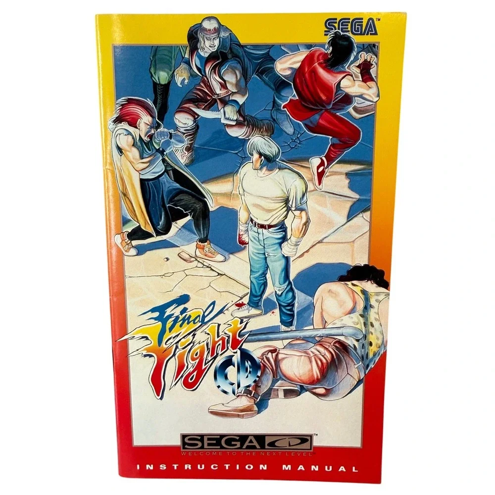 Final Fight CD Sega 1993 NA / Complete in Box CIB / Manual Reg Card / Game Case